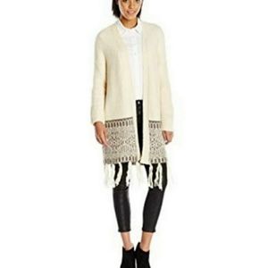 Anthropology Moon River Fringe Longline Cardigan